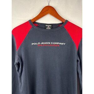Polo by Ralph Lauren Navy and Red Raglan Long-Sleeve Top